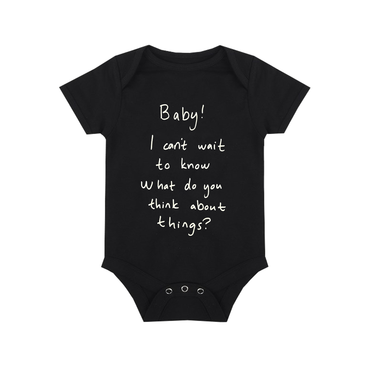THINK ABOUT THINGS BABYGROW (BLACK)