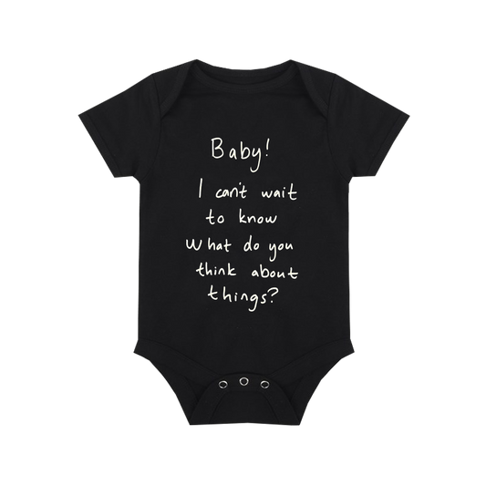 THINK ABOUT THINGS BABYGROW (BLACK)