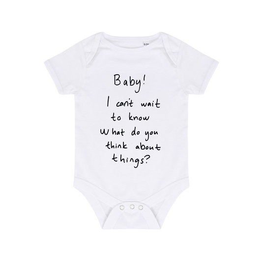 THINK ABOUT THINGS BABYGROW (WHITE)