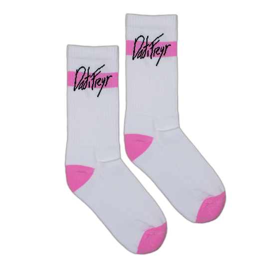 Signature Socks (White/Pink)